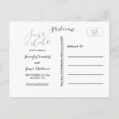 Silver Foil Glamour | Het Briefkaart Datum opslaan (Achterkant)