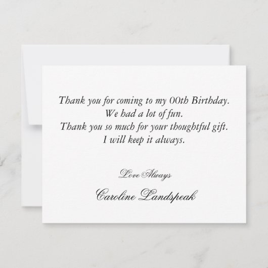 Silver Foil Gold & Light Blue Zebra Print Verjaard Bedankkaart (Achterkant)