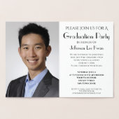 Silver Foil Graduation Party Invitation Folie Kaarten (Binnen)