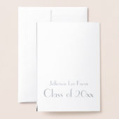 Silver Foil Graduation Party Invitation Folie Kaarten (Met envelop)