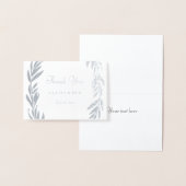 Silver Foil Grey Leaf Wreath Weddenschap Hartelijk Folie Kaarten (Display)