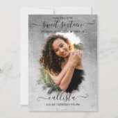 Silver Foil Halo Foto Collage Sweet 16 Kaart (Voorkant)