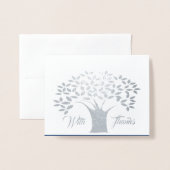 Silver Foil Hartelijk dank Folie Kaarten (Voorkant met envelop)