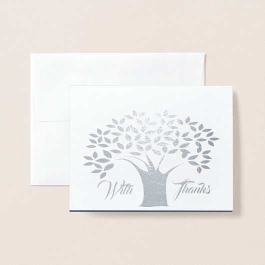 Silver Foil Hartelijk dank Folie Kaarten (Voorkant met envelop)