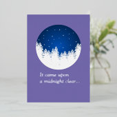 Silver Foil Holiday Kaart - Midnight Clear (Staand Voorkant)