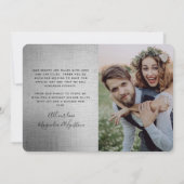 Silver Foil huwelijkskoninklijke aankondiging (Achterkant)