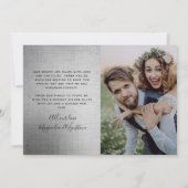 Silver Foil huwelijkskoninklijke aankondiging (Achterkant)