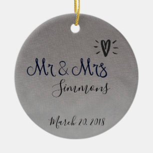 Silver Foil is net getrouwd met Mrs Date Keramisch Ornament