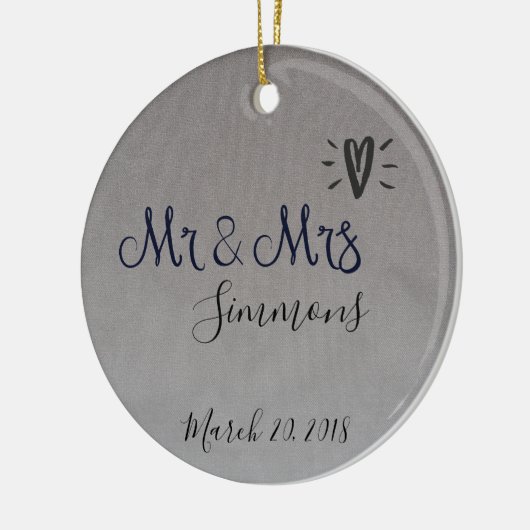 Silver Foil is net getrouwd met Mrs Date Keramisch Ornament (Links)