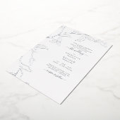Silver Foil Ivy Beide sets van ouders Wedding Folie Uitnodiging (Gedraaid)