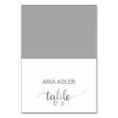Silver Foil kalligraphy Weddenschap Escort Place C Kaart (Voorkant)