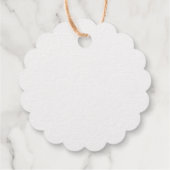 Silver Foil Kerstmis Snowflake Bedankjes Labels (Achterkant)