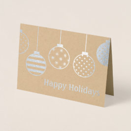 Silver Foil kerstversieringen Prettige feestdagen Folie Kaarten