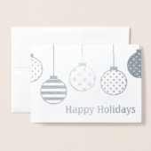 Silver Foil kerstversieringen Prettige feestdagen Folie Kaarten (Voorkant met envelop)