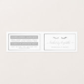 Silver Foil Lashes Beauty Makeup Artist Loyalty Visitekaartje (Buitenkant ongevouwen)