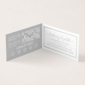 Silver Foil Lashes Beauty Makeup Artist Loyalty Visitekaartje (Binnen)