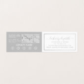 Silver Foil Lashes Beauty Makeup Artist Loyalty Visitekaartje (Binnenkant ongevouwen)
