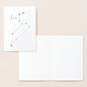 Silver Foil Leo Zodiac Constellation Folie Kaarten (Display)