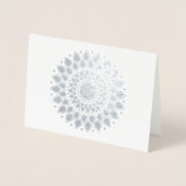 Silver Foil Lotus Mandala Folie Kaarten (Voorkant)