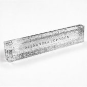 Silver Foil Luxe penseelstreken Naambordje