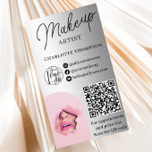 Silver foil make-up logo Qr code 2 foto's Visitekaartje