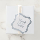 Silver Foil Merk Labels met Bedrijf Logo Hang Labe (Met doos)