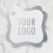 Silver Foil Merk Labels met Bedrijf Logo Hang Labe (Voorkant)