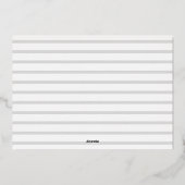 Silver Foil Merry-kerstfotokaart | Navy Blue Folie Feestdagenkaart (Achterkant)