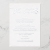 Silver Foil Minimalist Wedding Enclosure Kaart (Voorkant)