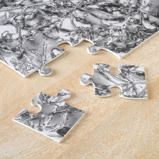 Silver Foil Modern Legpuzzel (Zijkant)