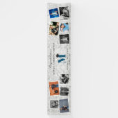 Silver Foil Monogram 10 Foto Graduation Party Spandoek (Verticaal)