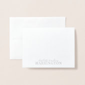 Silver Foil Monogram Coupnaam Folie Kaarten (Voorkant met envelop)