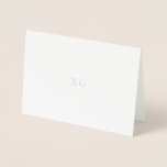Silver Foil Note-Kaart | 'Kiss Hug' XO Folie Kaarten<br><div class="desc">Silver Foil Note-Kaart | 'Kiss Hug' XO. ECHTE FOLIE! >> Lege binnenkant - typ of schrijf in je eigen bericht. © Gorjo Design. Gedrukt door Zazzle. // Hulp nodig bij het aanpassen van uw ontwerp? Heb je andere ideeën? Neem gerust contact met me op via: zoe@gorjodesigns.com</div>