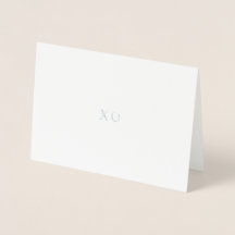 Silver Foil Note-Kaart | 'Kiss Hug' XO