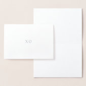 Silver Foil Note-Kaart | 'Kiss Hug' XO Folie Kaarten (Display)