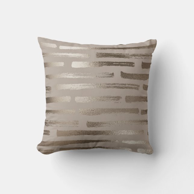 Silver Foil Omkeerbare Designer Pillow Kussen (Voorkant)