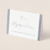 Silver Foil "Onze sympathieën..." Kaart (Voorkant)