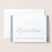 Silver Foil "Onze sympathieën..." Kaart (Voorkant met envelop)