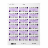 Silver Foil Paars Amethyst Adres Etiket (Full Sheet)