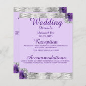 Silver Foil Paarse Amethyst Wedding Detail (Voorkant / Achterkant)