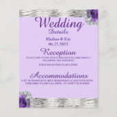 Silver Foil Paarse Amethyst Wedding Detail (Voorkant)
