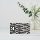 Silver Foil Pattern | Monogram Visitekaartje (Staand voorkant)