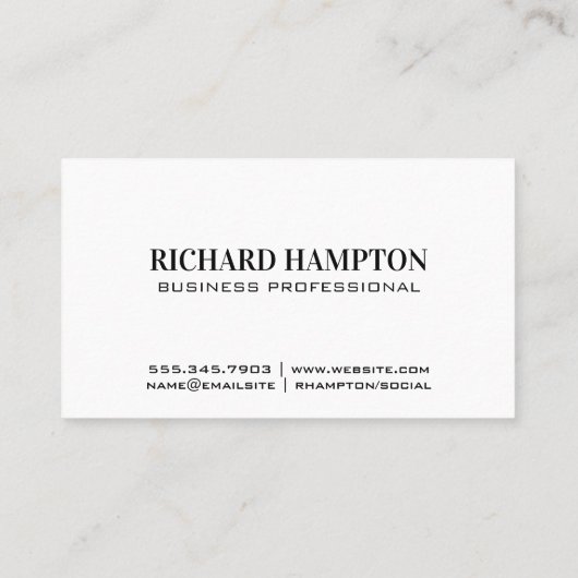 Silver Foil Pattern | Monogram Visitekaartje (Achterkant)