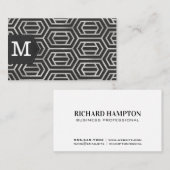 Silver Foil Pattern | Monogram Visitekaartje (Voorkant / Achterkant)