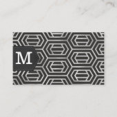 Silver Foil Pattern | Monogram Visitekaartje (Voorkant)