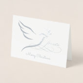 Silver Foil Peace Dove Kaart (Voorkant)