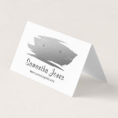 Silver Foil-penseelstreek, juwelen-beeldschermkaar Visitekaartje (Voorkant)