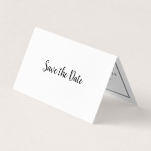 Silver Foil Photo Calendar Save the Date Card Visitekaartje