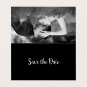 Silver Foil Photo Calendar Save the Date Card Visitekaartje (Buitenkant ongevouwen)