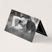 Silver Foil Photo Calendar Save the Date Card Visitekaartje (Achterkant)